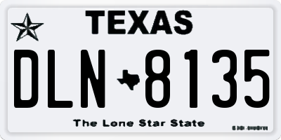TX license plate DLN8135