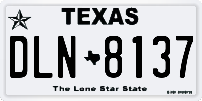 TX license plate DLN8137