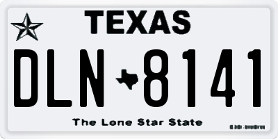 TX license plate DLN8141