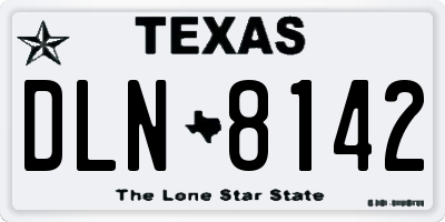 TX license plate DLN8142
