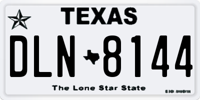 TX license plate DLN8144