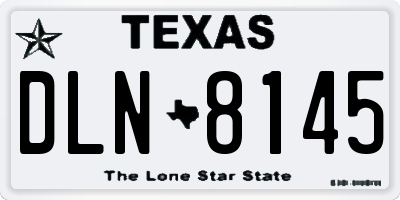 TX license plate DLN8145