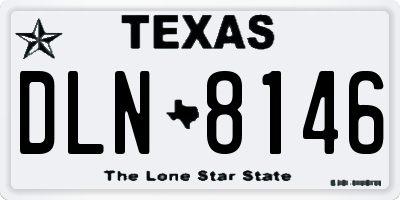 TX license plate DLN8146