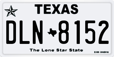 TX license plate DLN8152