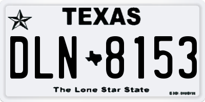 TX license plate DLN8153