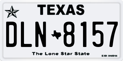 TX license plate DLN8157