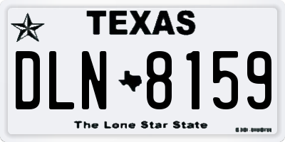 TX license plate DLN8159