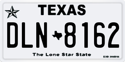 TX license plate DLN8162