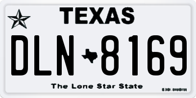 TX license plate DLN8169