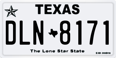 TX license plate DLN8171