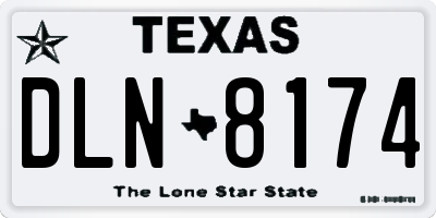 TX license plate DLN8174