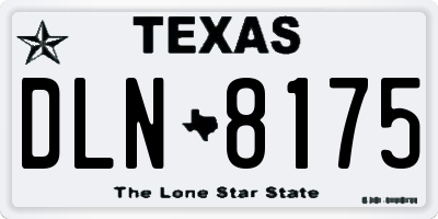 TX license plate DLN8175