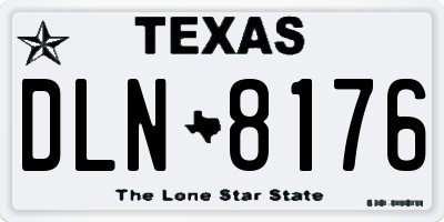 TX license plate DLN8176