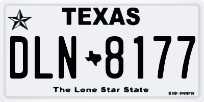 TX license plate DLN8177
