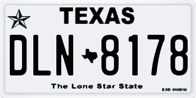 TX license plate DLN8178