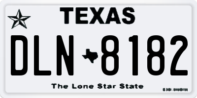 TX license plate DLN8182