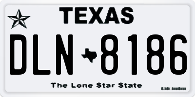 TX license plate DLN8186
