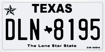 TX license plate DLN8195