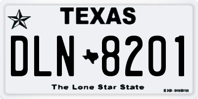 TX license plate DLN8201