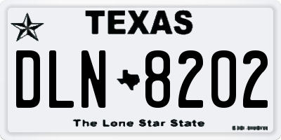 TX license plate DLN8202