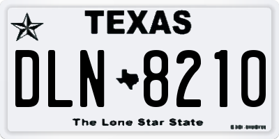 TX license plate DLN8210