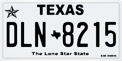 TX license plate DLN8215