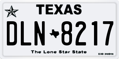 TX license plate DLN8217