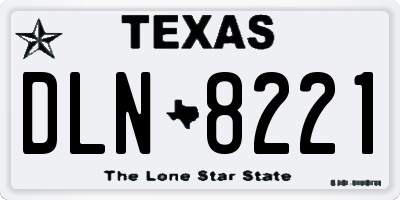 TX license plate DLN8221