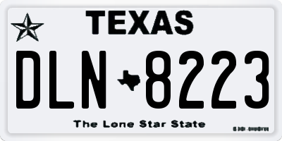 TX license plate DLN8223