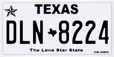 TX license plate DLN8224