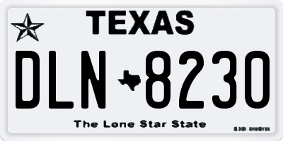 TX license plate DLN8230