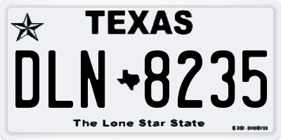 TX license plate DLN8235