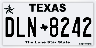 TX license plate DLN8242