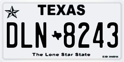 TX license plate DLN8243