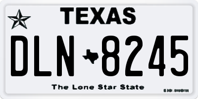 TX license plate DLN8245