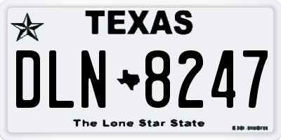 TX license plate DLN8247