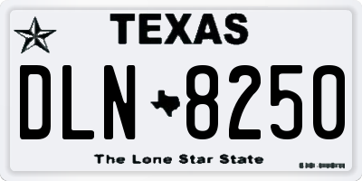 TX license plate DLN8250