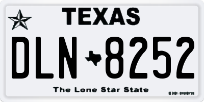 TX license plate DLN8252