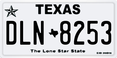 TX license plate DLN8253