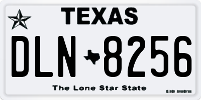 TX license plate DLN8256