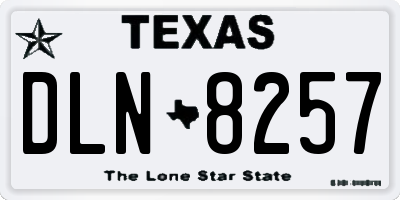 TX license plate DLN8257