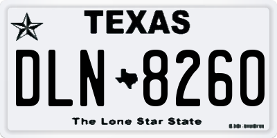 TX license plate DLN8260