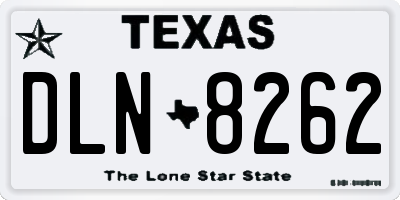 TX license plate DLN8262
