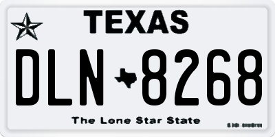 TX license plate DLN8268