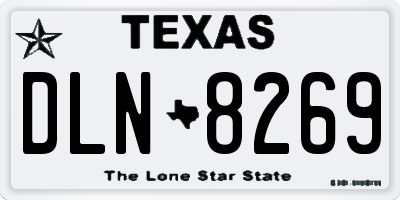 TX license plate DLN8269