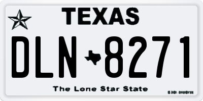 TX license plate DLN8271