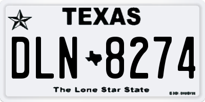 TX license plate DLN8274
