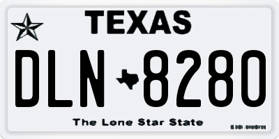 TX license plate DLN8280