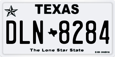 TX license plate DLN8284