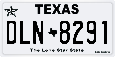 TX license plate DLN8291